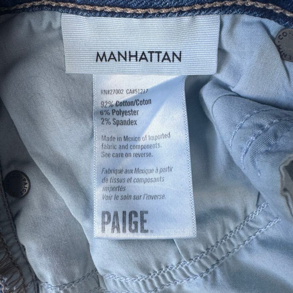 Paige Women's Manhattan Mid Rise Medium Wash Ackalia Bootcut Jeans - Size 30 - Picture 9 of 10